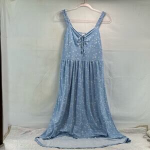 No boundaries women XL Blue Floral highlow SunDress feminine